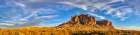 USA- Arizona- Superstition Mountains. Panoramic of mountains and desert. Art Print